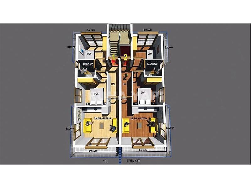 DİDİM MERKEZDE PROJEDEN SATILIK ANAHTAR TESLİM DAİRELER