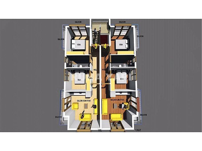 DİDİM MERKEZDE PROJEDEN SATILIK ANAHTAR TESLİM DAİRELER